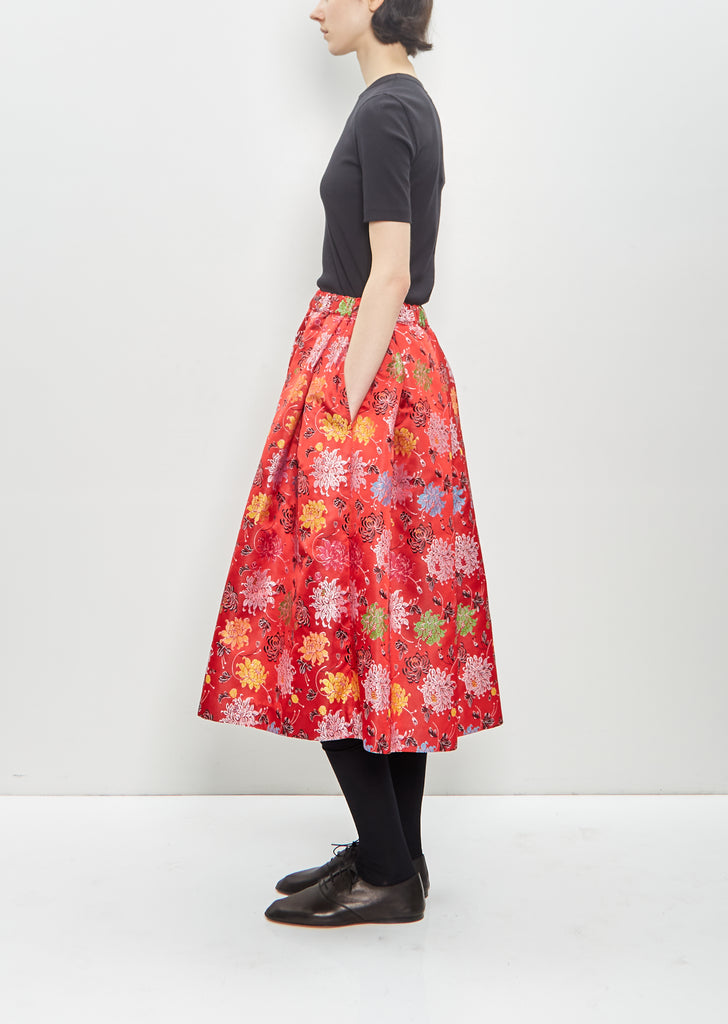 Polyester Jacquard Pleated Skirt