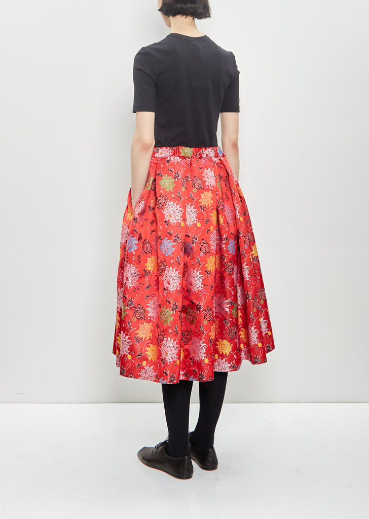 Polyester Jacquard Pleated Skirt