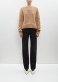 Cropped Crew-Neck Knit