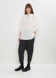 Cotton Cut Dobby Gathered Blouse