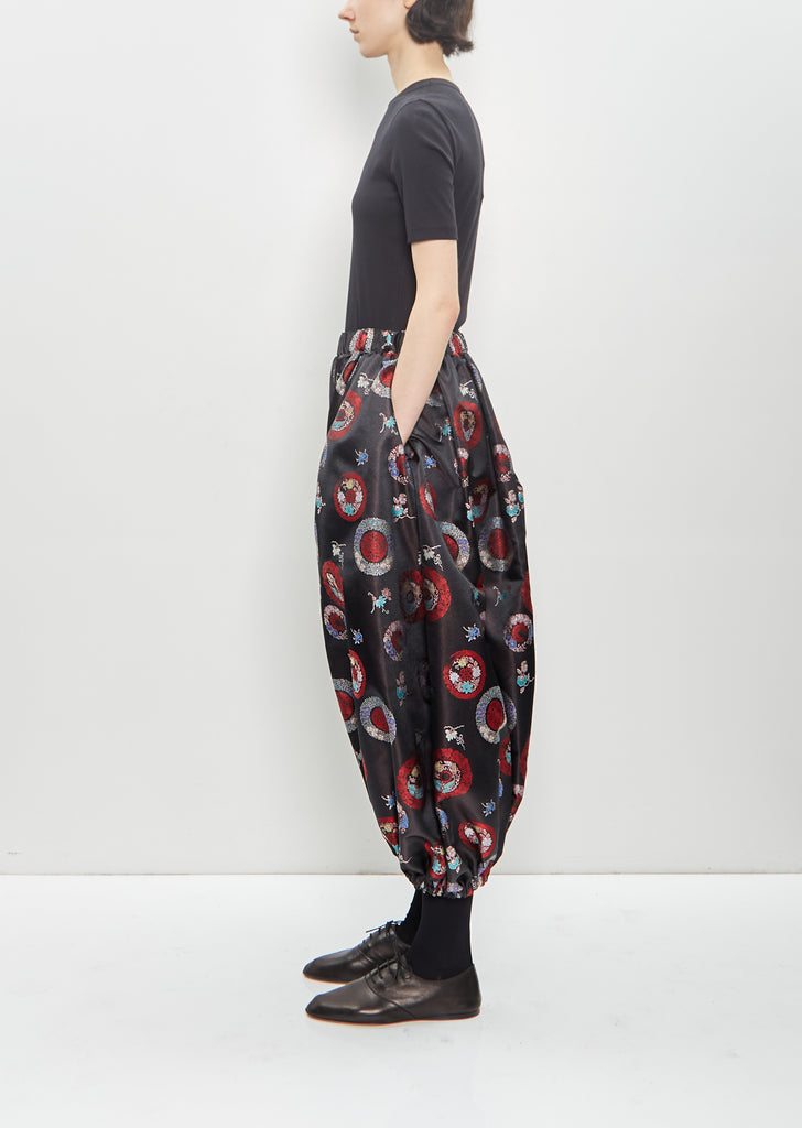 Polyester Jacquard Balloon Pants