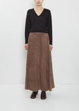 Suede Gaucho Pants — Tortora