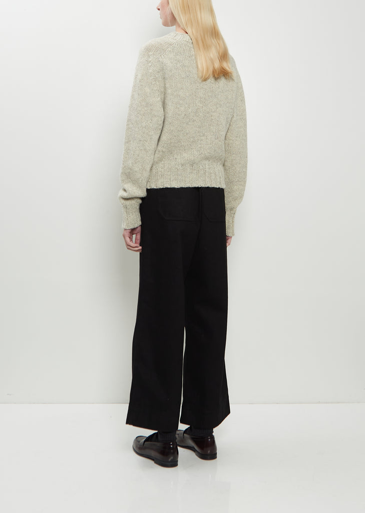 Seamless Crew Neck Wool Sweater