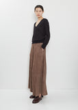 Suede Gaucho Pants — Tortora