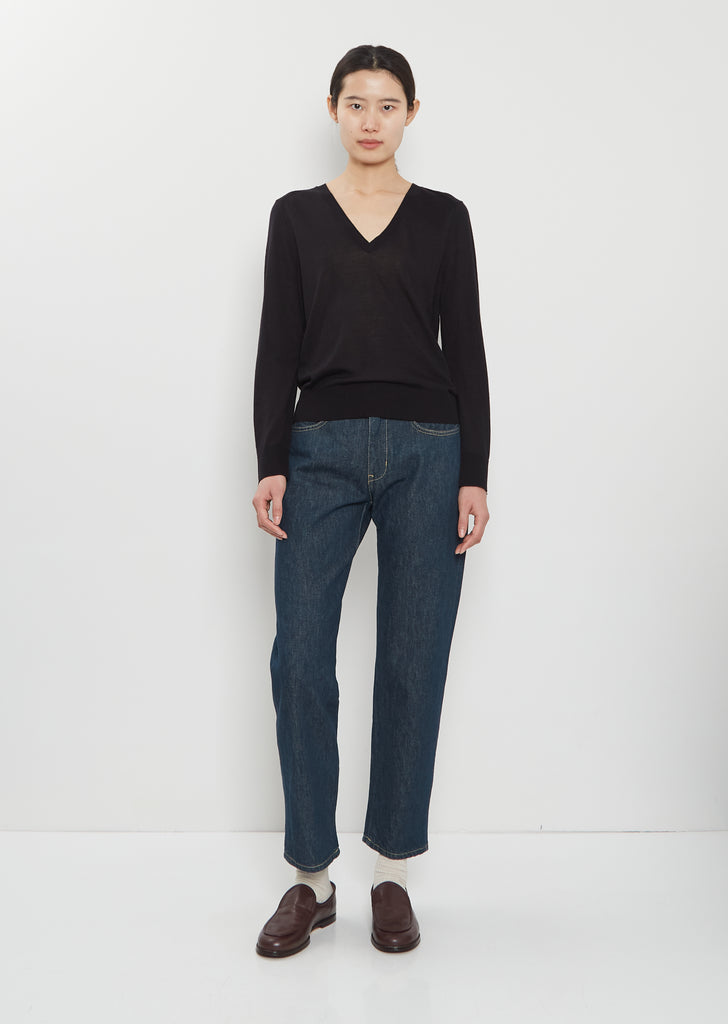 Julio Cashmere V-Neck Sweater — Black