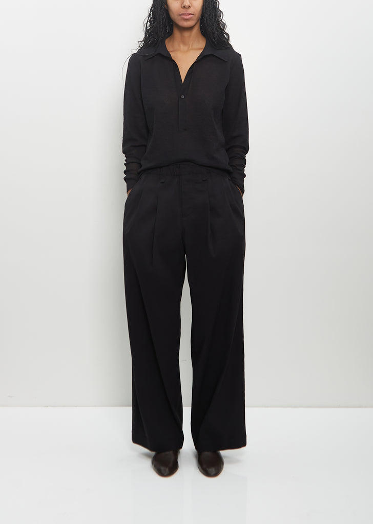 Poly-Paper Personality Pants — Black