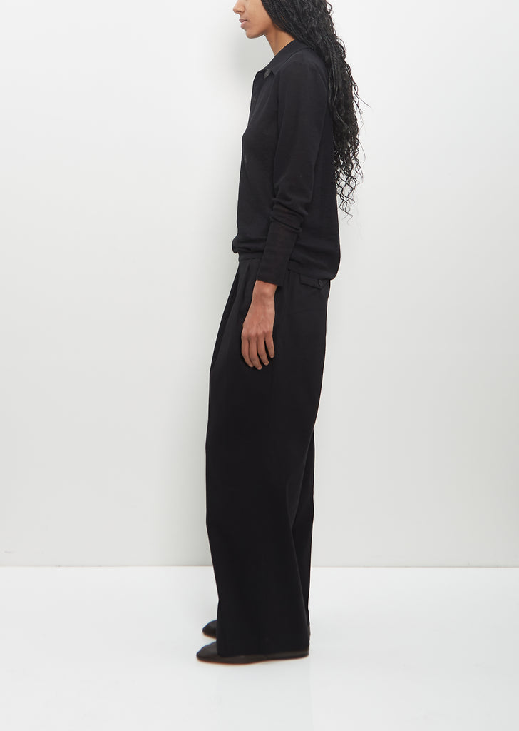 Poly-Paper Personality Pants — Black