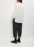 Cotton Cut Dobby Gathered Blouse