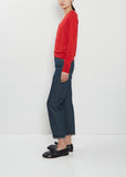 Julio Cashmere V-Neck Sweater — Red