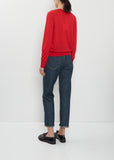 Julio Cashmere V-Neck Sweater — Red