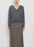 Julio Cashmere V-Neck Sweater — Anthracite Melange