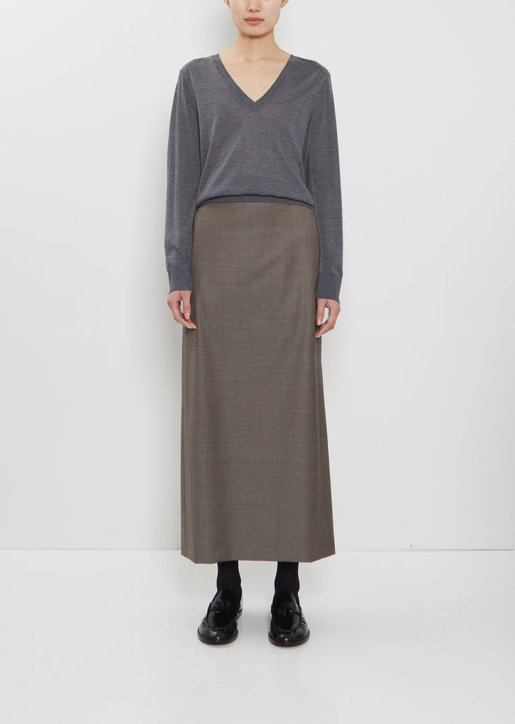 Cara Wool Straight Skirt