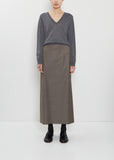 Cara Wool Straight Skirt