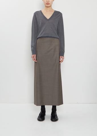 Cara Wool Straight Skirt