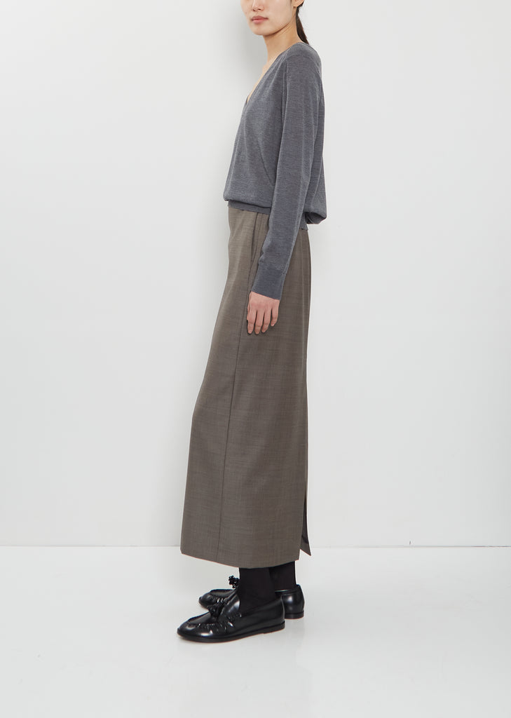 Cara Wool Straight Skirt
