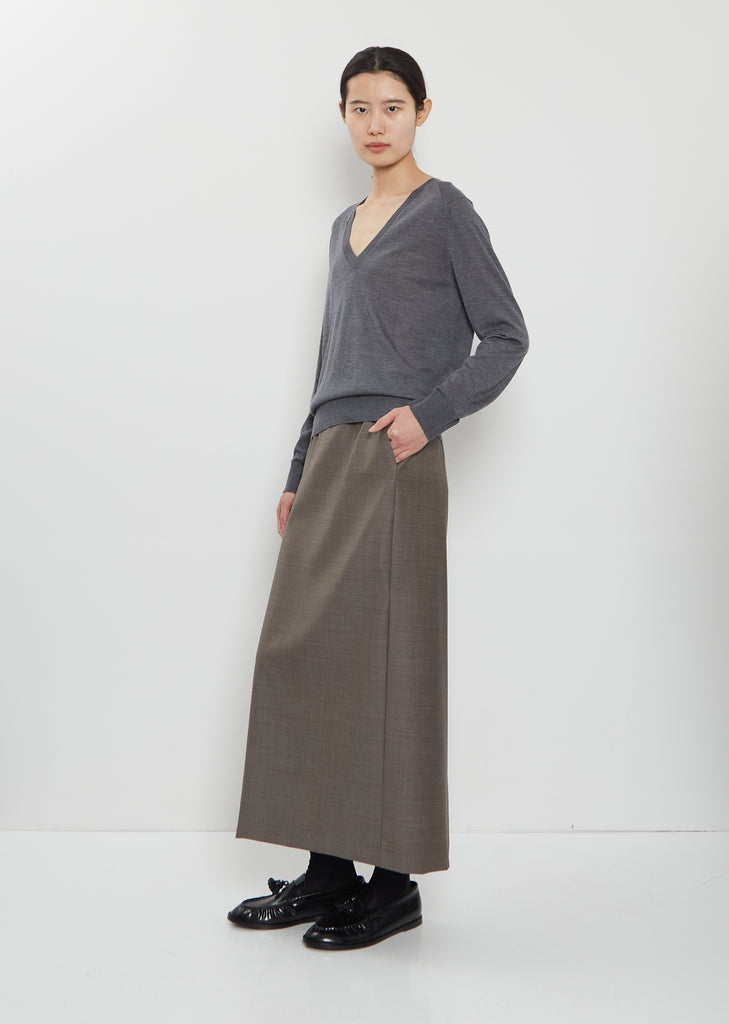 Cara Wool Straight Skirt