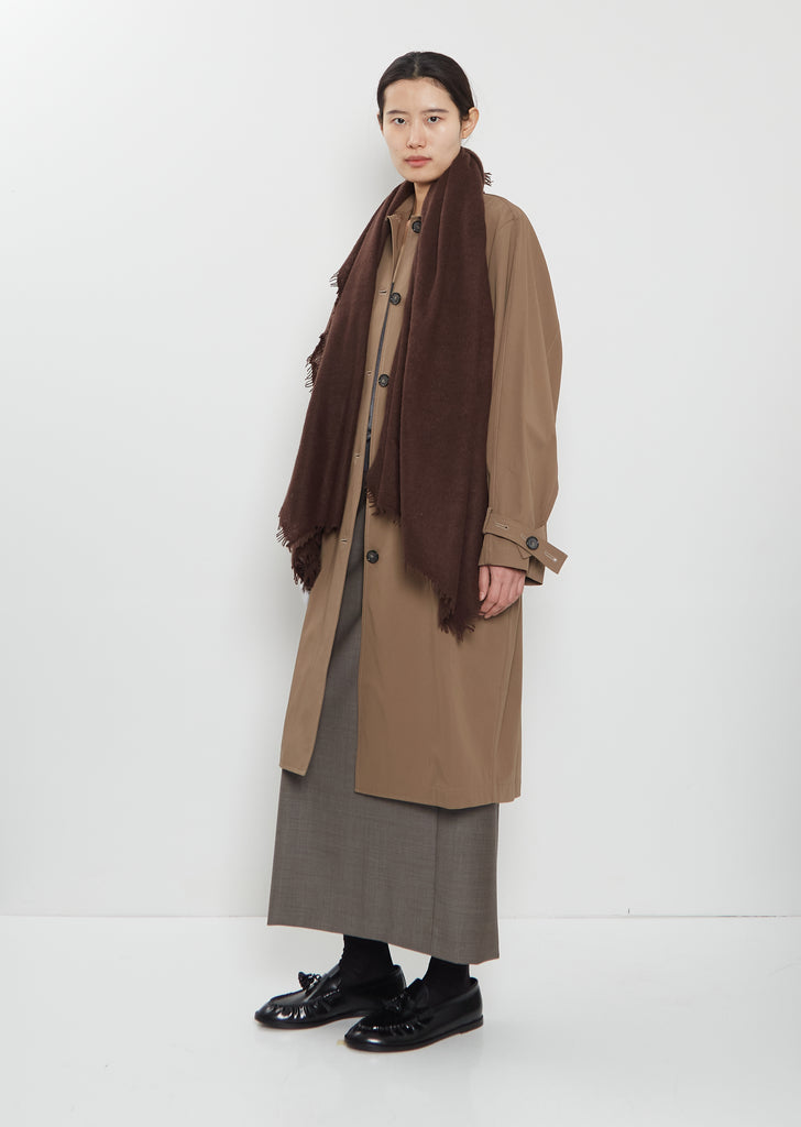 Fuzzy Feutre Cashmere Shawl — Espresso