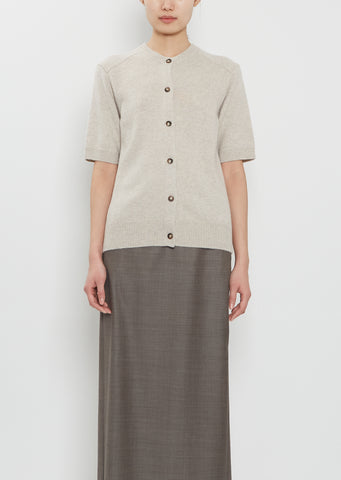 Jodi Cashmere Short-Sleeve Cardigan