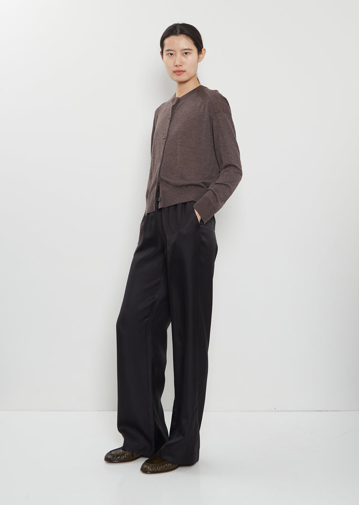 Kita Fine Cashmere Cardigan — Brown Melange