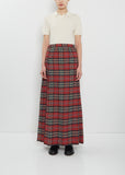 Maya Pleated Cotton Tartan Skirt