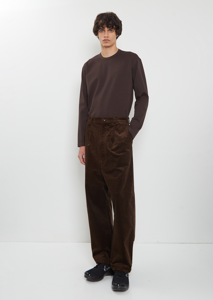 Cotton Corduroy Pants — Dark Brown