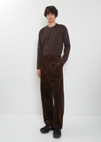 Cotton Corduroy Pants — Dark Brown
