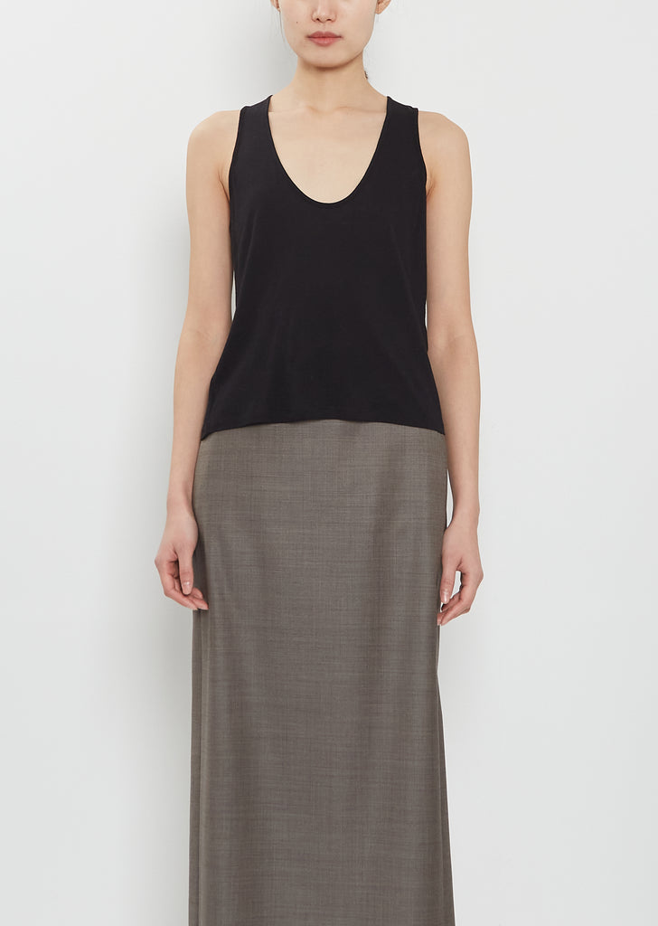 Albia Wool Blend Tank Top — Black