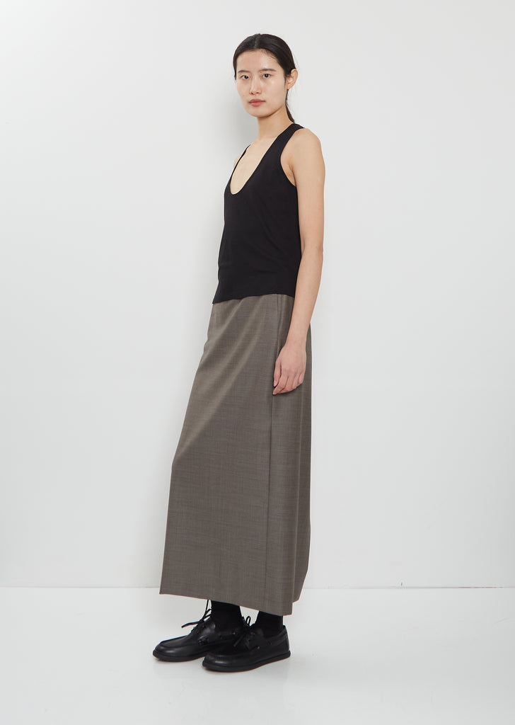 Albia Wool Blend Tank Top — Black