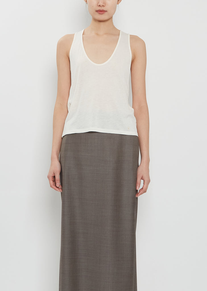 Albia Wool Blend Tank Top — Ivory