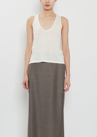 Albia Wool Blend Tank Top — Ivory