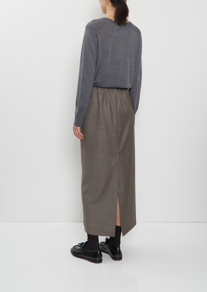 Cara Wool Straight Skirt