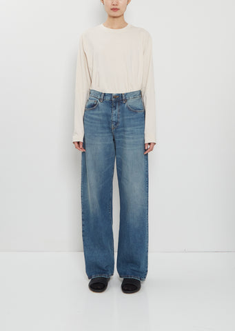 Wide Washed Denim Jean
