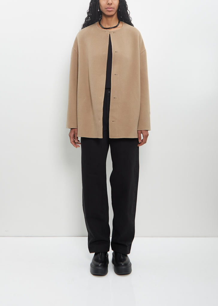 Wool Cashmere Gio Round Neck Short Coat