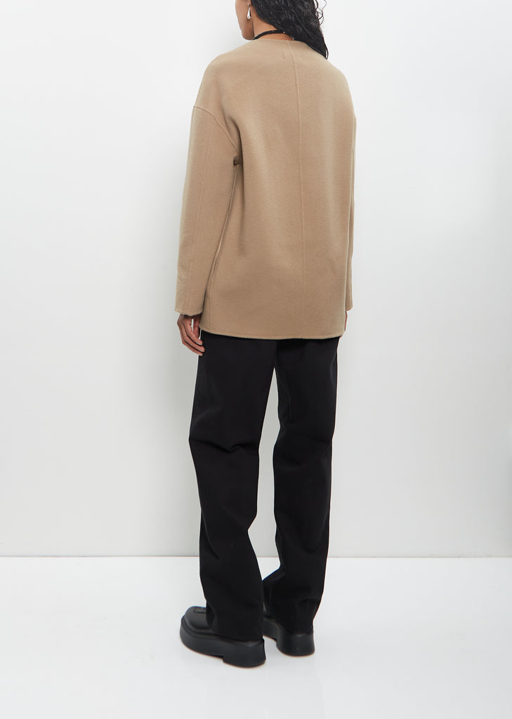 Wool Cashmere Gio Round Neck Short Coat