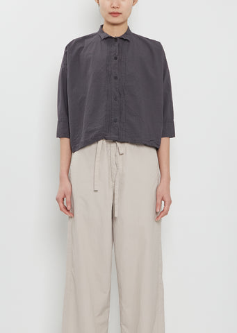 Claudia Cotton Shirt — Grey Check