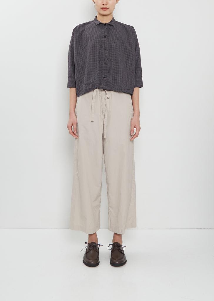 Claudia Cotton Shirt — Grey Check