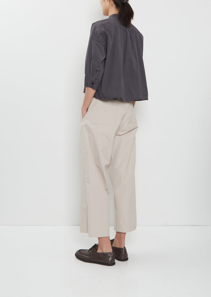 Claudia Cotton Shirt — Grey Check