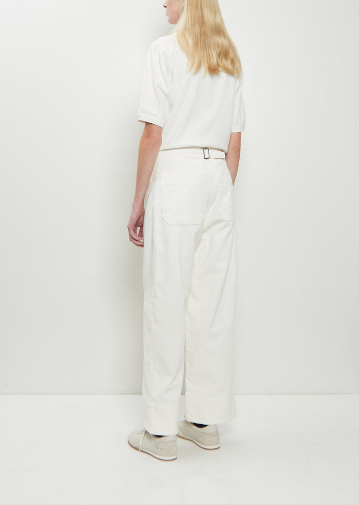Field Cotton Trouser — White
