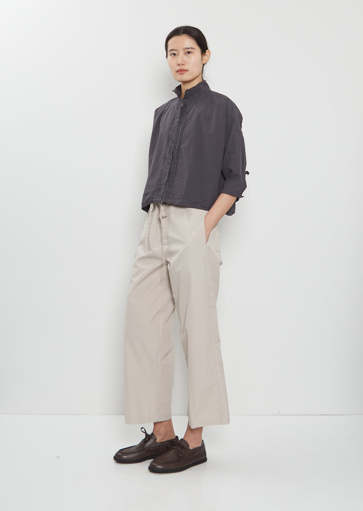 Claudia Cotton Shirt — Grey Check