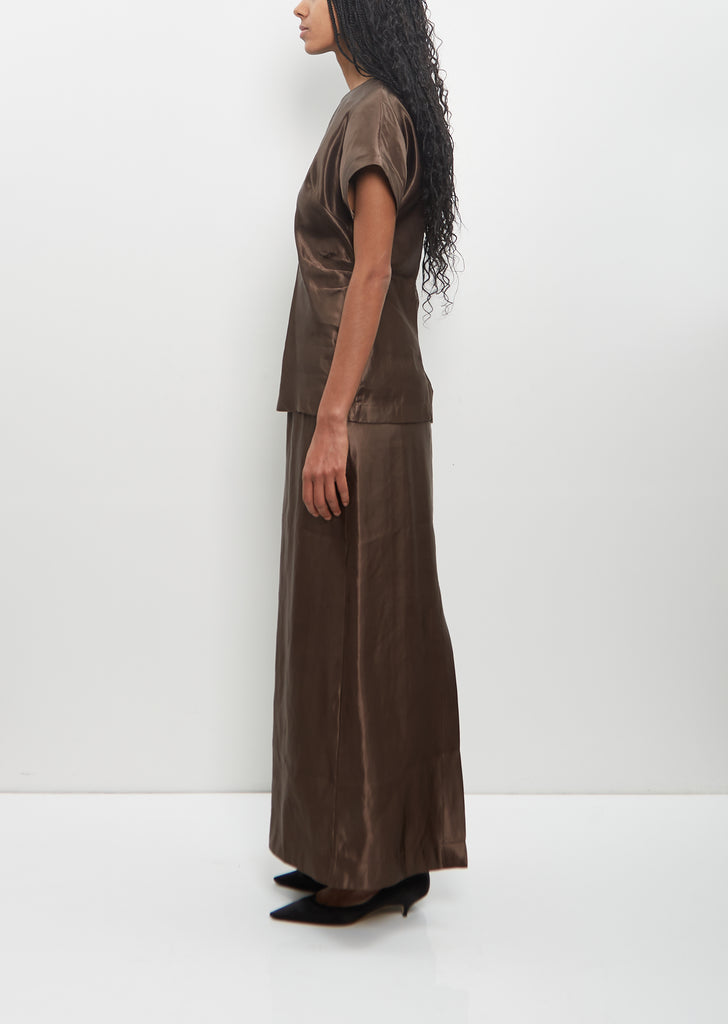 Linen Silk Liam Long Skirt