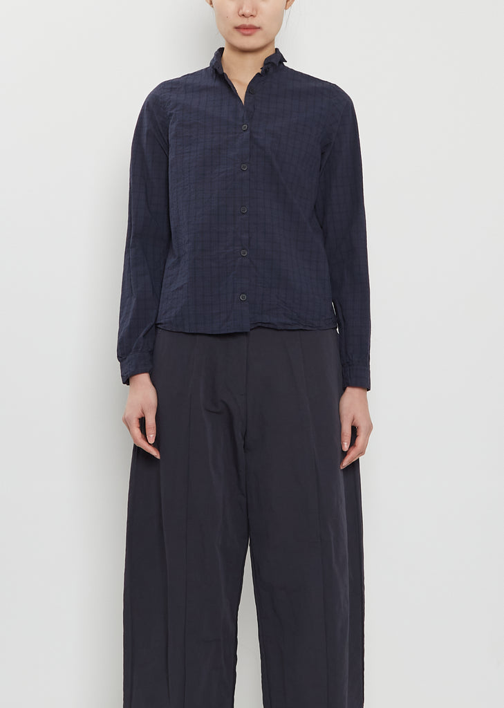 Tyrol Cotton Shirt — Navy Check