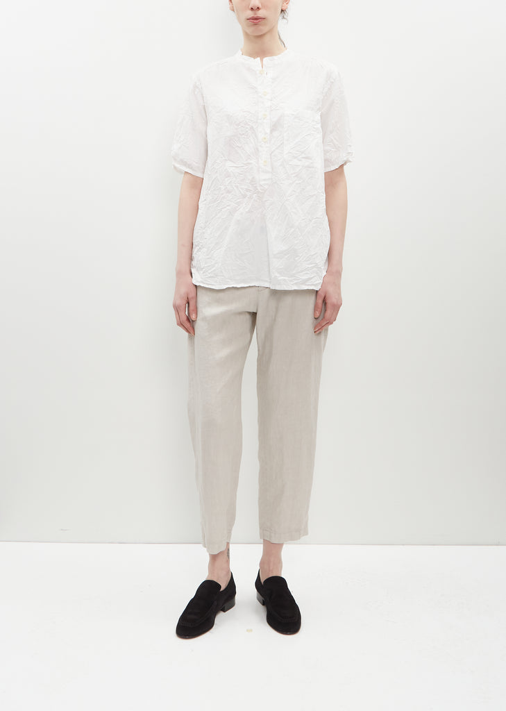 Natural Cacao Dye Blouse — White