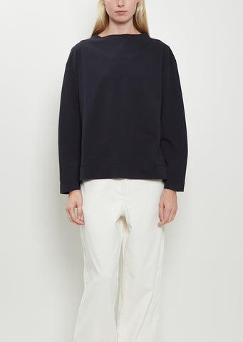 Smock Neck Cotton T-Shirt