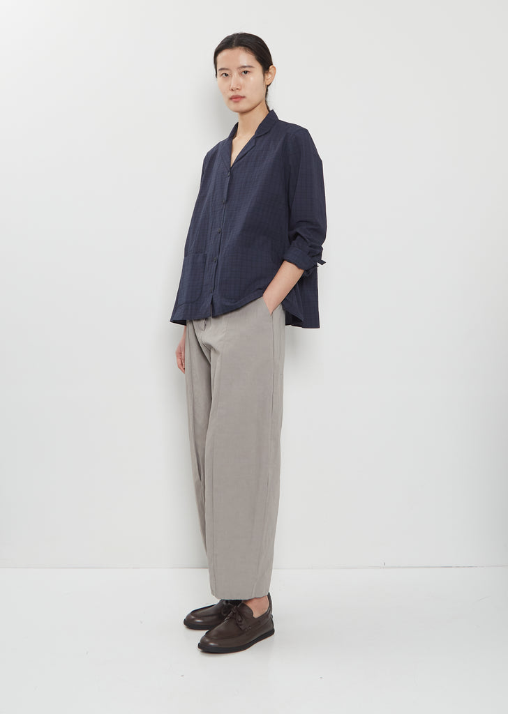 Jenny Cotton Shirt — Navy Checks