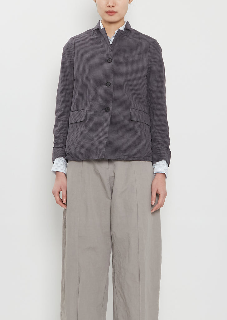 Giulia Cotton Jacket — Grey Check