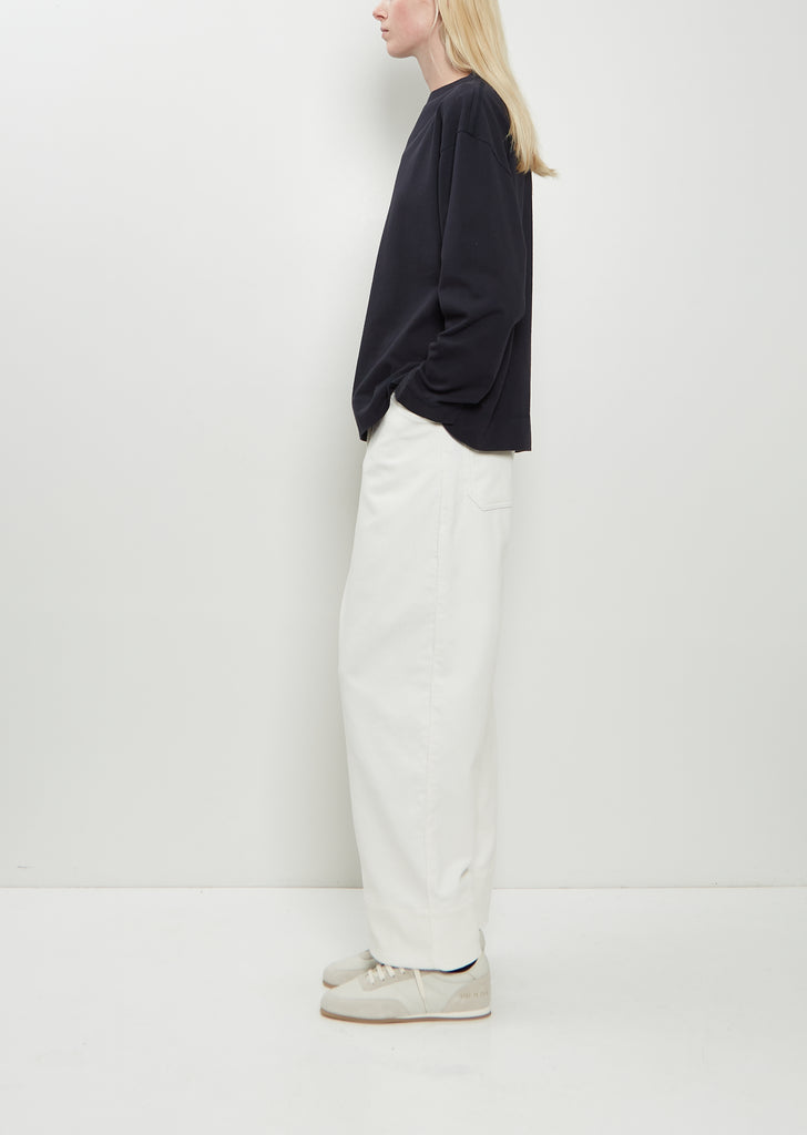 Smock Neck Cotton T-Shirt