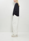 Smock Neck Cotton T-Shirt