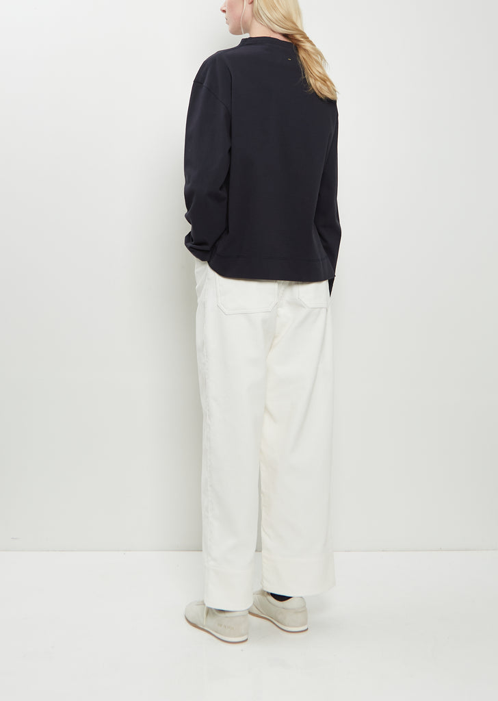 Smock Neck Cotton T-Shirt