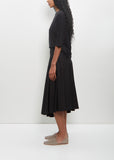 Cotton Rio Asymmetrical Pleated Midi Skirt