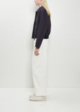 Cropped Cotton Bomber Jacket